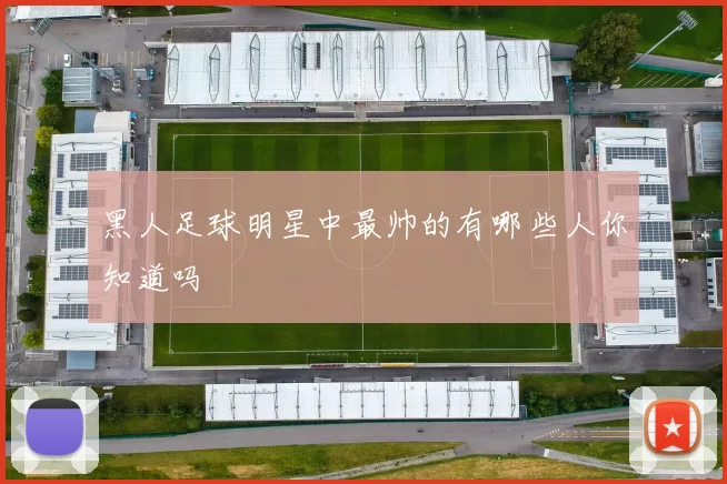 黑人足球明星中最帅的有哪些人你知道吗
